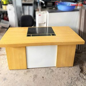Bàn Giám Đốc Vàng Phối Trắng Cũ