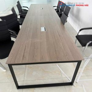 Bàn Họp 4m Cũ Mặt Gỗ MDF Chân Sắt Chữ U