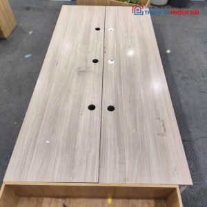 Bàn Họp Dài 2m4 Cũ Mặt Gỗ Chân Sắt