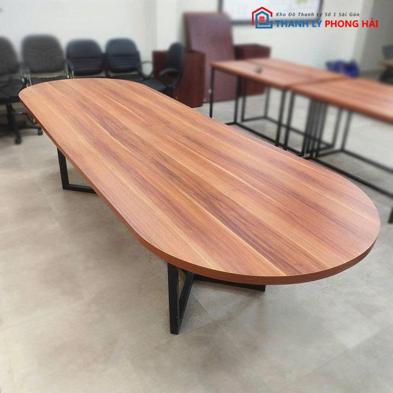 ban-hop-mat-oval-3m-chan-sat-cu-1 Bàn Họp Mặt Oval 3m Chân Sắt Cũ