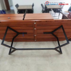 Bàn Họp Mặt Oval 3m Chân Sắt Cũ