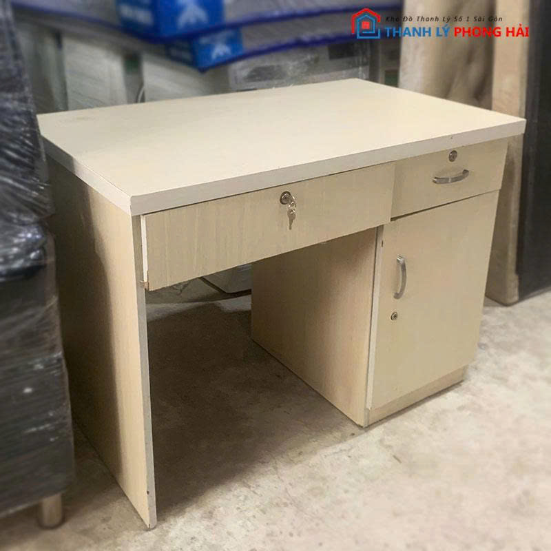ban-lam-viec-1m-cu-kem-hoc-tu-3 Bàn Làm Việc 1m Cũ Kèm Hộc Tủ Tiện Dụng