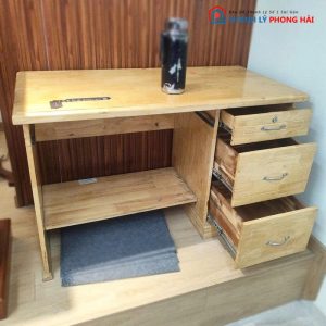 Bàn Làm Việc 1m2 Gỗ Cao Su 3 Hộc Kéo Cũ