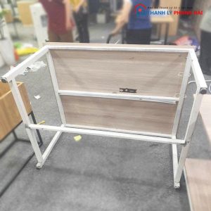 Bàn Làm Việc Gỗ MDF 1m4 Cũ Khung Sắt