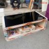 Bàn Sofa Mặt Kính Đen Cũ 1 Hộc Kéo