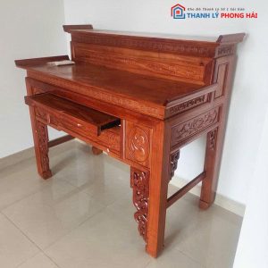 Bàn Thờ Gỗ Tự Nhiên Cũ 2 Tầng Chạm Khắc Cổ Điển