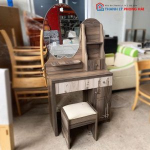 Bàn Trang Điểm Gỗ MDF Cũ Kèm Đôn