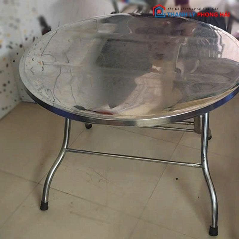 ban-tron-inox-gap-gon-cu Bàn Tròn Inox Gấp Gọn Cũ