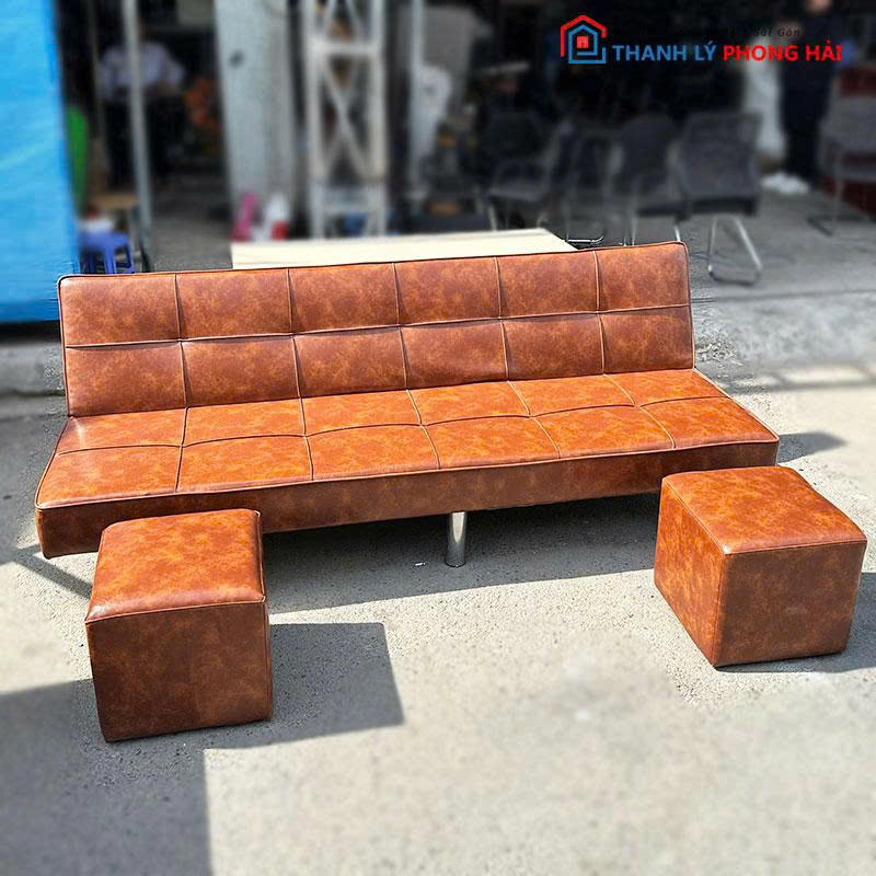 bang-sofa-bed-boc-da-mau-da-bo-cu-2 Băng Sofa Bed Bọc Da Màu Da Bò Cũ