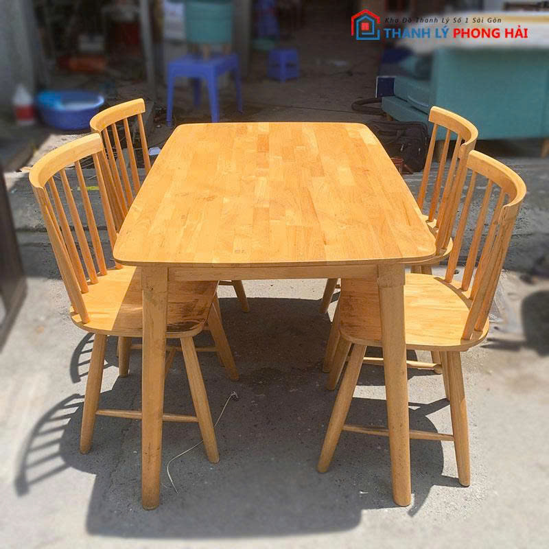 bo-ban-an-4-ghe-kieu-quat-cu-2 Bộ Bàn Ăn 4 Ghế Kiểu Quạt Cũ