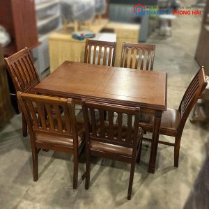 Bộ Bàn Ăn Gỗ Tự Nhiên 5 Ghế Cũ