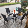 Bộ Bàn Ghế Giả Mây Màu Đen Cũ
