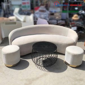 Bộ Sofa Hạt Đậu Kèm Bàn Trà Lồng Chim Cũ