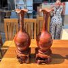 Cặp Lục Bình Tài Lộc Gỗ Tự Nhiên Cũ