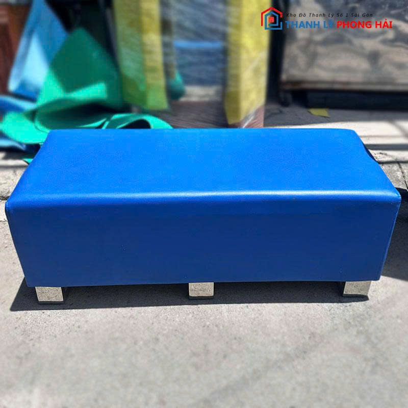 don-sofa-boc-da-mau-xanh-cu-1 Đôn Sofa Bọc Da Màu Xanh Cũ