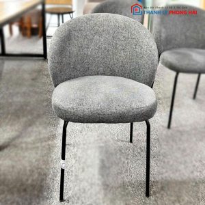 Ghế Ăn Cara Chân Sắt Bọc Vải Nỉ Cũ
