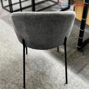 Ghế Ăn Cara Chân Sắt Bọc Vải Nỉ Cũ