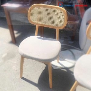 Ghế Cafe Lưng Mây Đệm Nỉ Cũ