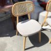 Ghế Cafe Lưng Mây Đệm Nỉ Cũ