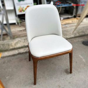 Ghế Grace Không Tay Bọc Da Kem Cũ