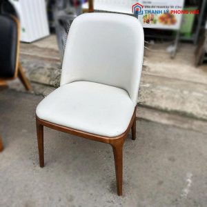 Ghế Grace Không Tay Bọc Da Kem Cũ