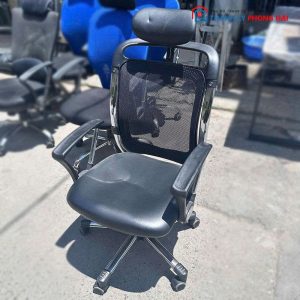 Ghế Xoay Lưng Lưới Đệm Da Cũ