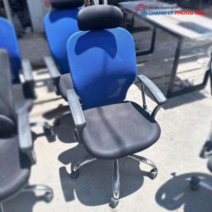 Ghế Xoay Lưng Lưới Xanh Cũ Có Tựa Đầu