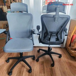 Ghế Xoay Tay Gập Lưng Lưới Mới 99%