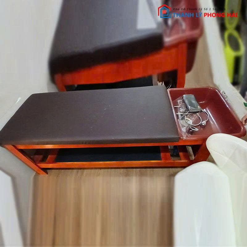 giuong-goi-dau-khung-go-dem-da-cu Giường Gội Đầu Khung Gỗ Đệm Da Cũ