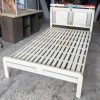 Giường Sắt Hộp 1m2 Màu Trắng Cũ
