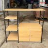 Kệ Bếp Decor Cũ Khung Sắt Mặt Gỗ