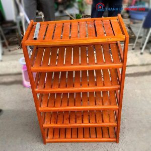 Kệ Dép 6 Tầng Gỗ Tự Nhiên Cũ