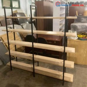 Kệ Khung Sắt 2m Mặt Gỗ MDF Cũ