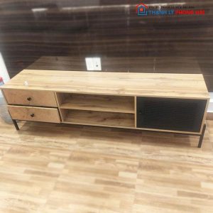 Kệ Tivi Gỗ MDF 1m76 Cũ Chân Sắt