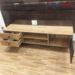 Kệ Tivi Gỗ MDF 1m76 Cũ Chân Sắt