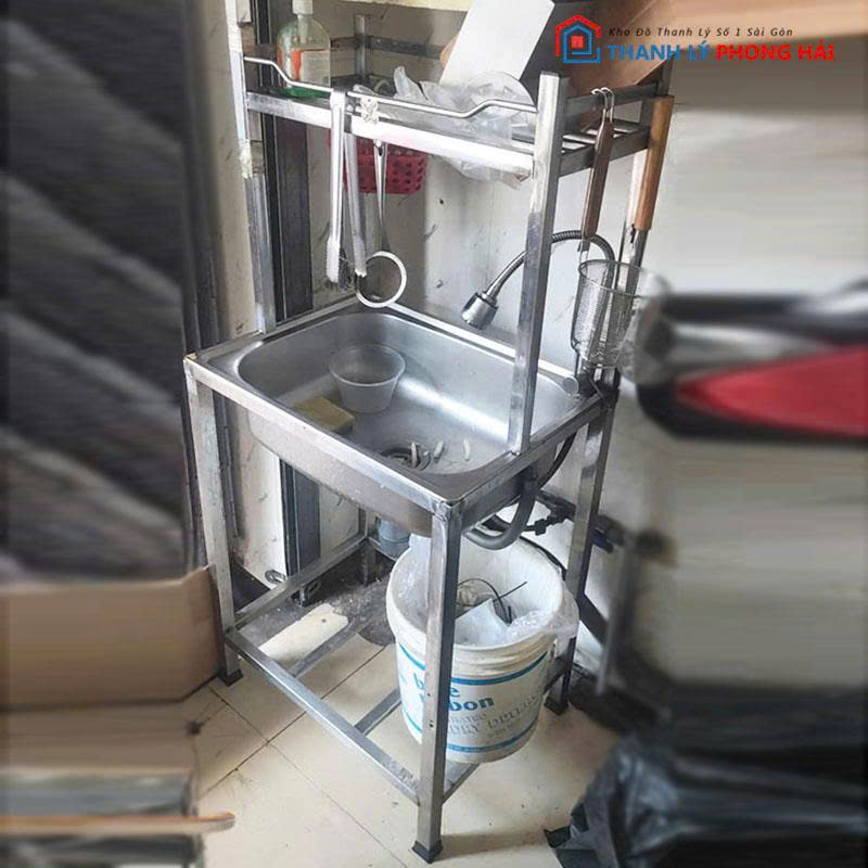 lavabo-inox-kem-ke-1-hoc-cu-1 Lavabo Inox Kèm Kệ 1 Hộc Cũ