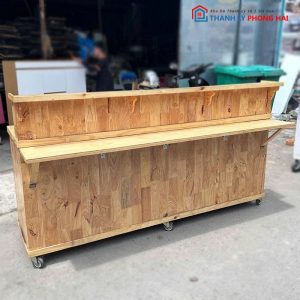 Quầy Lễ Tân Gỗ Ghép 2m Cũ