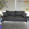 Sofa Băng Bọc Vải Xám Cũ Kèm 4 Gối