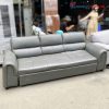 Sofa Bed 2m2 Kéo Thành Giường Bọc Da Xám Cũ