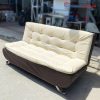 Sofa Bed Bọc Da Màu Kem Cũ