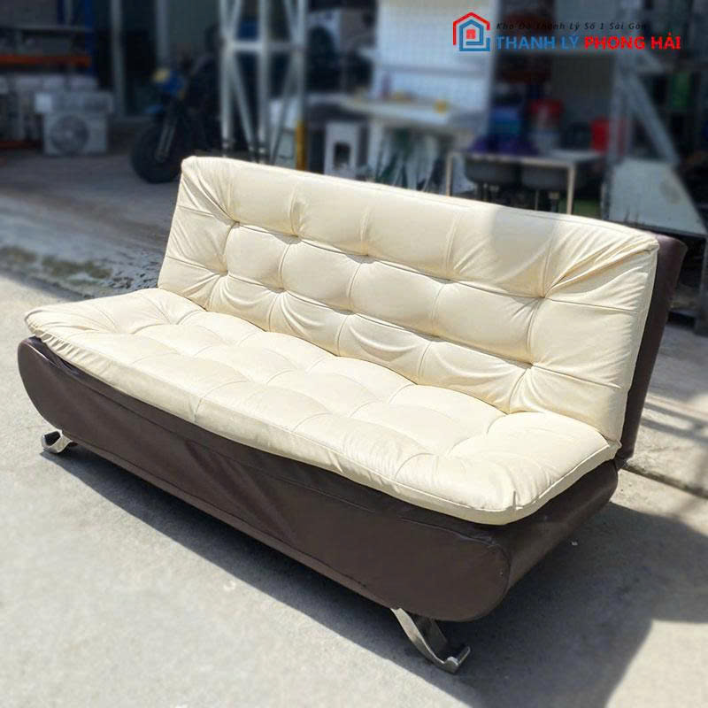 sofa-bed-boc-da-mau-kem-cu-1 Sofa Bed Bọc Da Màu Kem Cũ
