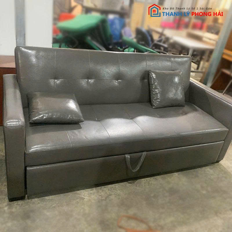 sofa-bed-keo-thanh-giuong-boc-da-cu-2 Sofa Bed Kéo Thành Giường Bọc Da Cũ