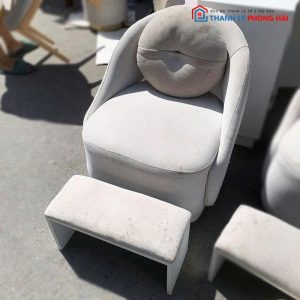 Sofa Đơn Bọc Vải Cũ Kèm Gối