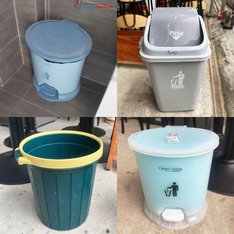 thung-rac-nhua-cu-nhieu-loai Thùng Rác Nhựa Cũ Nhiều Loại