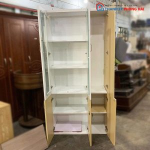 Tủ Hồ Sơ 90cm Gỗ MDF Cũ Có 2 Cánh Kính