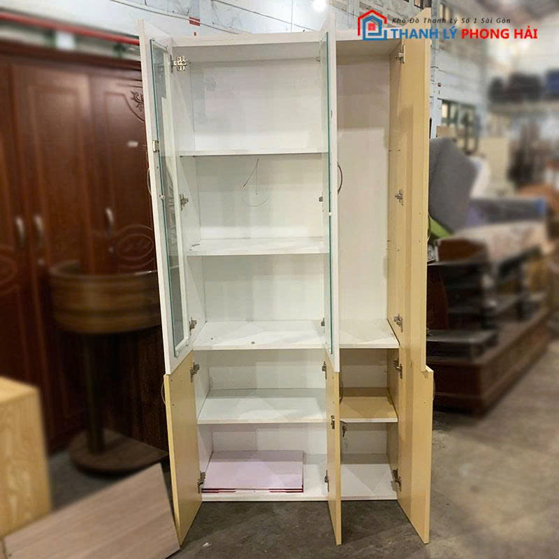 tu-ho-so-90cm-go-mdf-cu-2 Tủ Hồ Sơ 90cm Gỗ MDF Cũ Có 2 Cánh Kính
