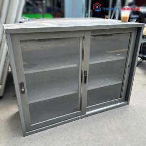 Tủ Hồ Sơ Cửa Lùa Kính 3 Tầng Cũ