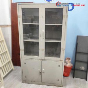 Tủ Hồ Sơ Sắt 2 Cánh Kính Cũ