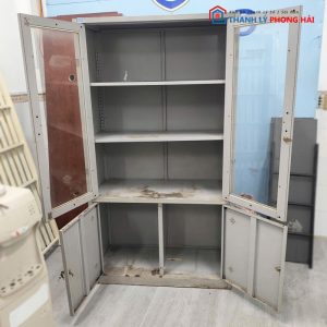 Tủ Hồ Sơ Sắt 2 Cánh Kính Cũ