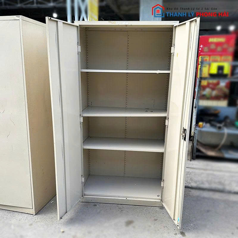 tu-ho-so-sat-2-canh-nhieu-tang-cu-2 Tủ Hồ Sơ Sắt 2 Cánh Nhiều Tầng Cũ